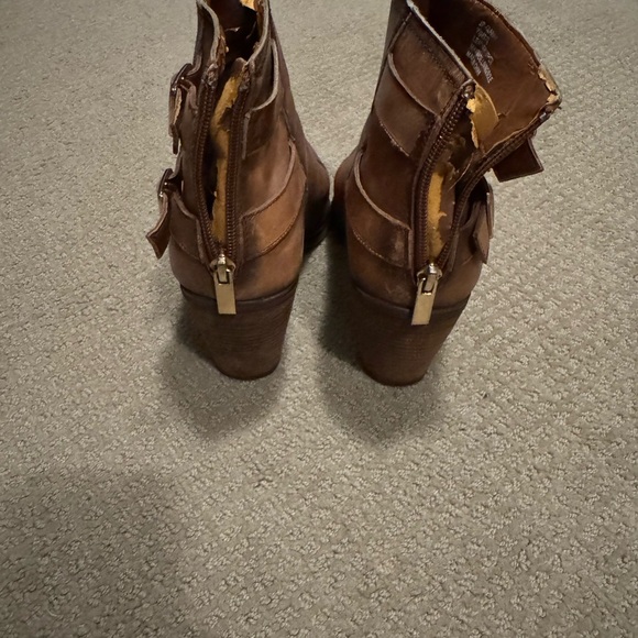 Brown Leather Ankle Boots - Picture 6 of 8
